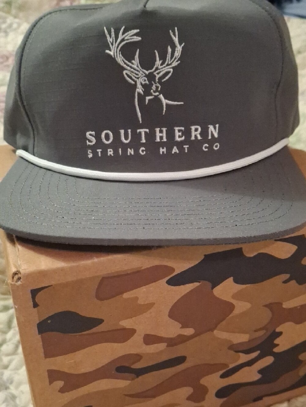Southern String Hat Co. Gray Hat with White Rope Detail - Picture 9 of 11